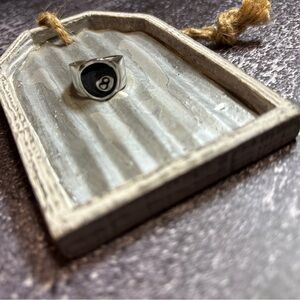 Silver and Black 8 Ball Ring